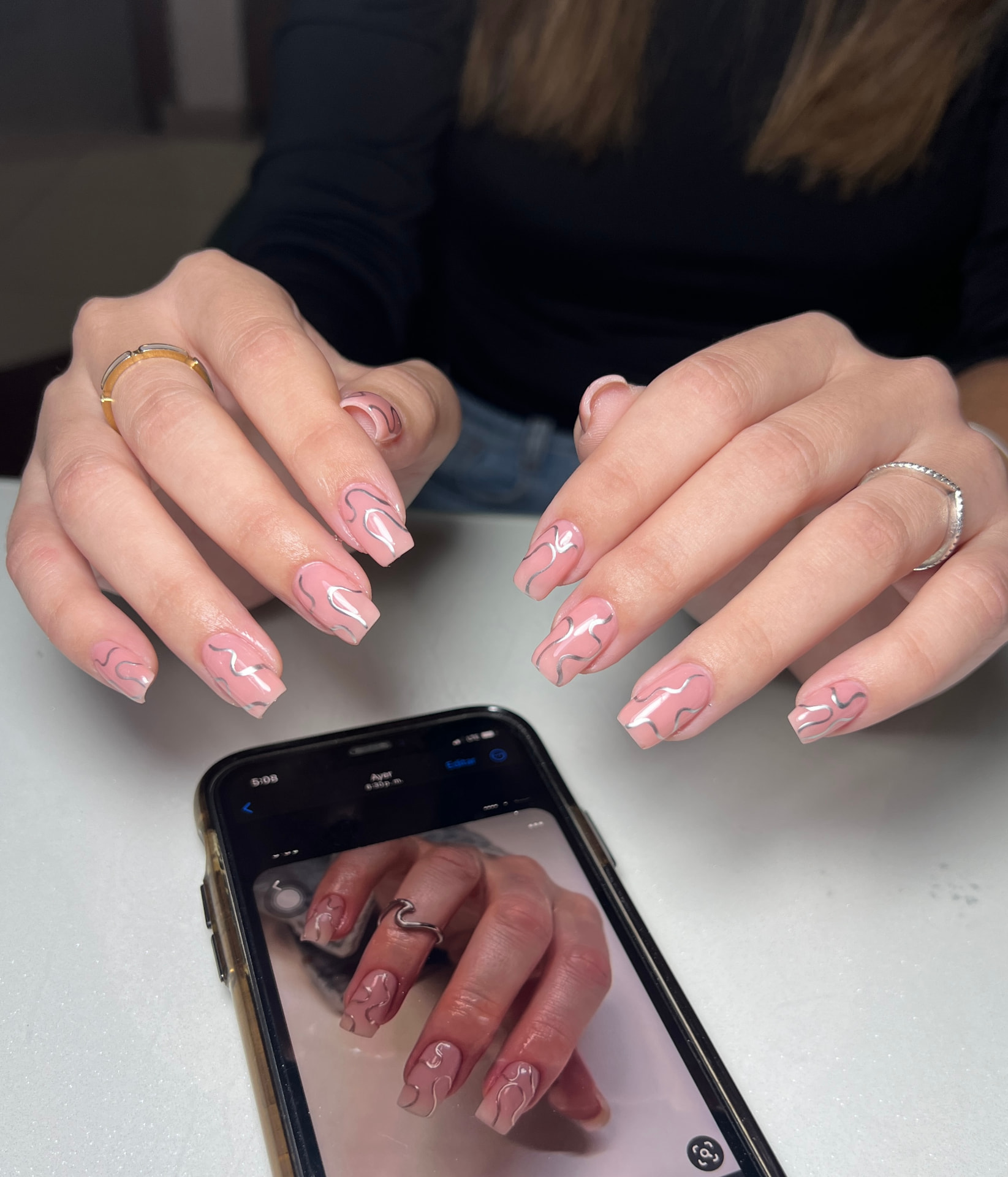 Blindaje en gel con diseño de líneas